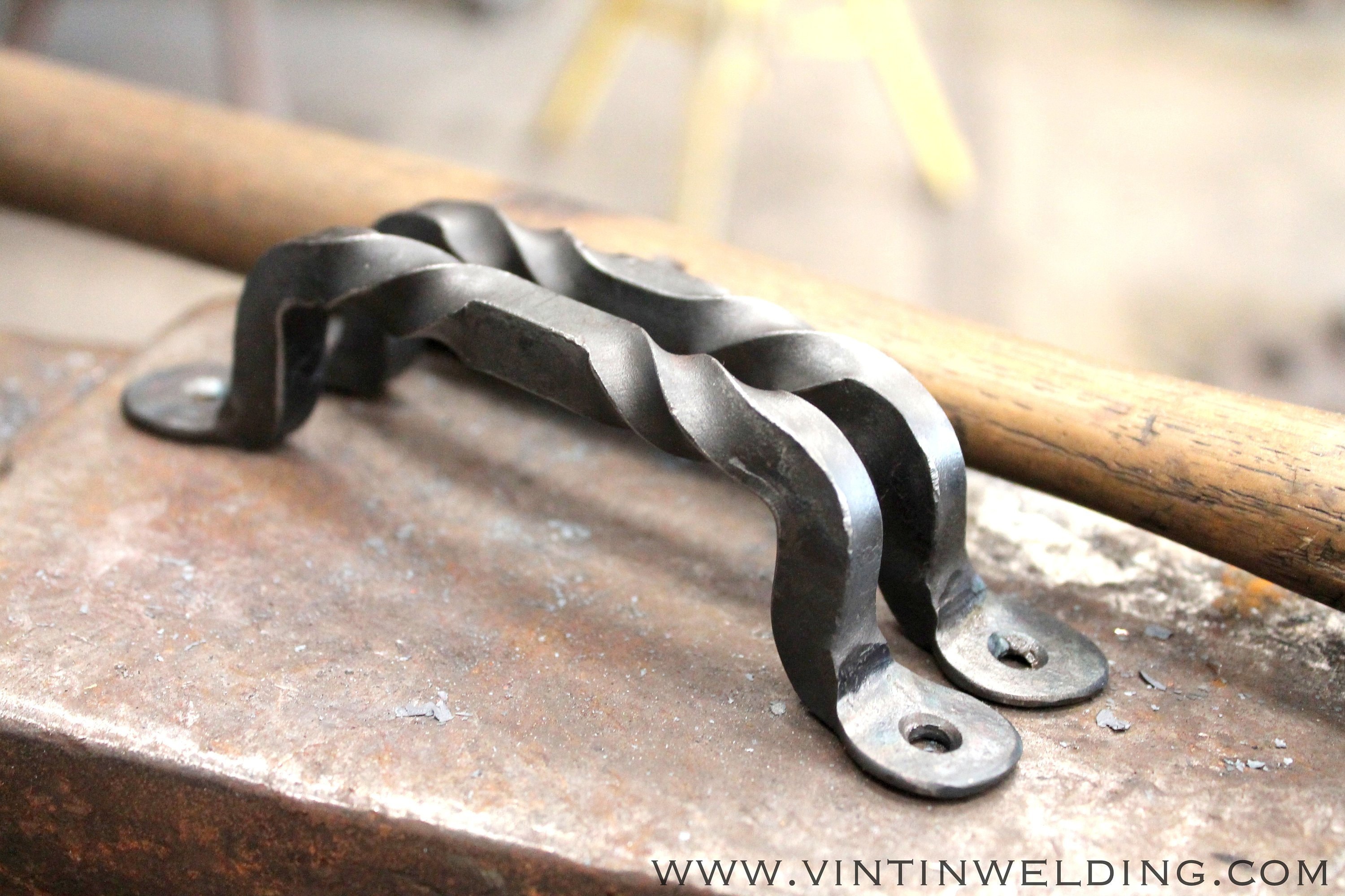 Hand Iron Door Handle with Reverse Twist by VinTin Etsy
