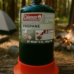 Camping Propane Tank Stand – Fits 1 lb Green-Style Tanks – Stable & Durable