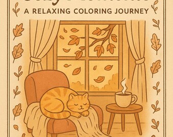 Autumn Coloring Book: 30 Cozy Fall Designs, Woodland Animals (PDF Download)