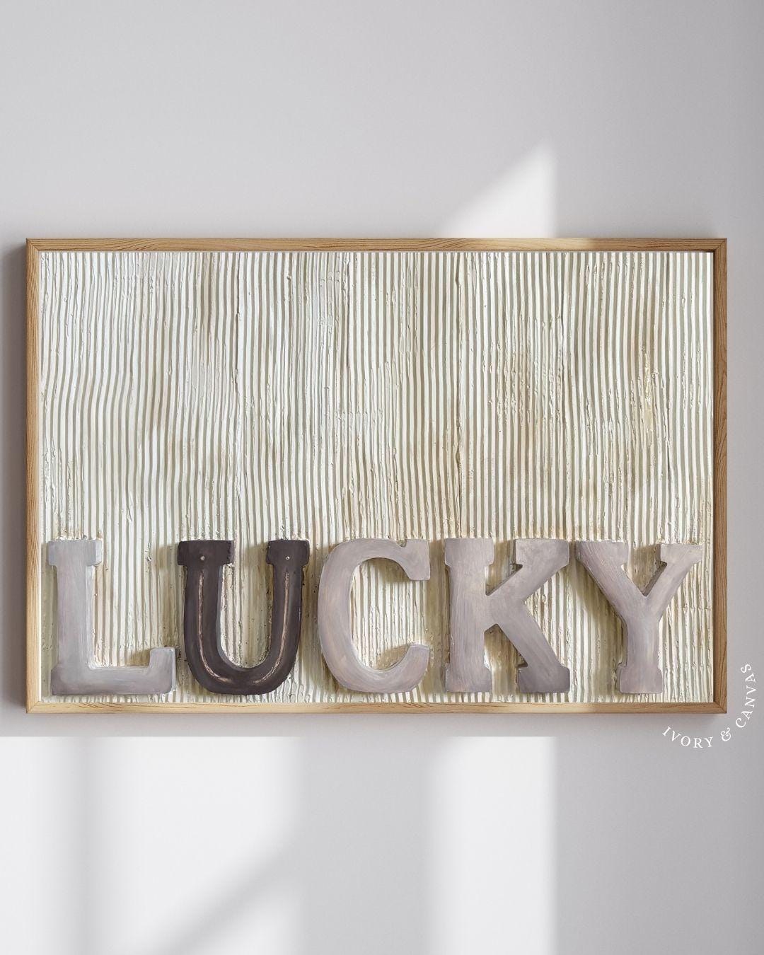 Lucky You Minimalist Wall Art