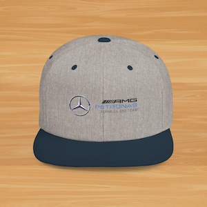 Merc-Benz Inspired AMG Petronas Formula One Team Flat Bill Snapback, Racing Cap, Sports Hat, Gift for Motorsport Fans, Streetwear Accessory