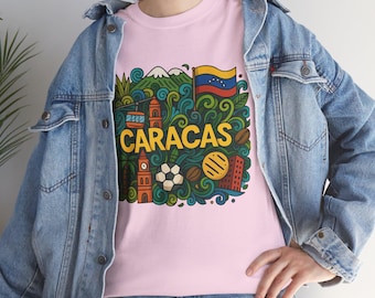 Caracas Venezuela T-Shirt - Vibrant Cityscape Tee - Venezuelan Pride Shirt - Unique Travel Gift