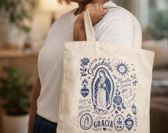 Nuestra Señora de Guadalupe Tote Bag | Mexico Catholic Virgin of Guadalupe