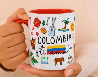 Colombia Te Amo Mug - Colombian Love Coffee Cup - Unique South American Gift - Vibrant Cultural Drinkware, Travel Souvenir