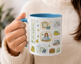 Accountant Mug, Cute Accounting Gift, CPA Coffee Cup, Bookkeeper Gift, Tax Season Mug, Finance Office Gift, Accountant Appreciation Mug