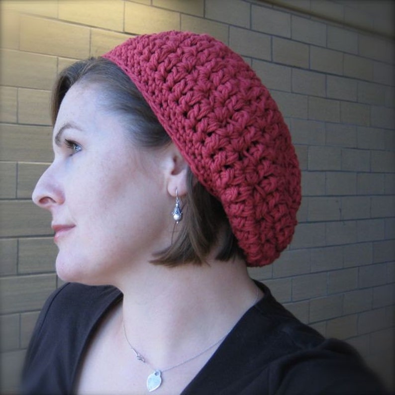 Slightly Slouchy City Tam CROCHET PATTERN Fall Easy Gift image 3