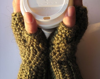 Frostless Fingerless Mitts Crochet PATTERN EASY