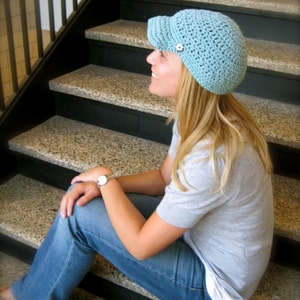 Your Other Favorite Cap Easy Crochet Fall Hat PATTERN Brim Visor GIFT image 3