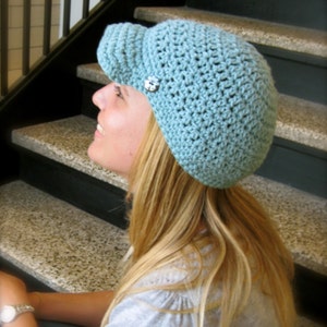 Your Other Favorite Cap Easy Crochet Fall Hat PATTERN Brim Visor GIFT image 2