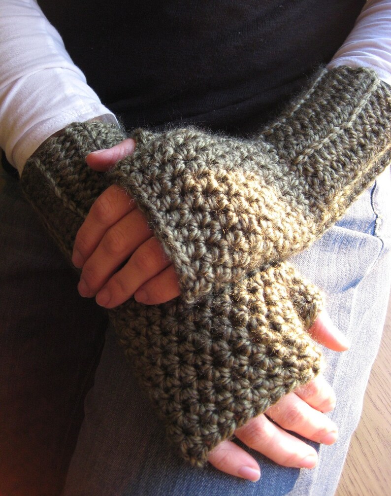 Frostless Fingerless Mitts Crochet PATTERN EASY image 3