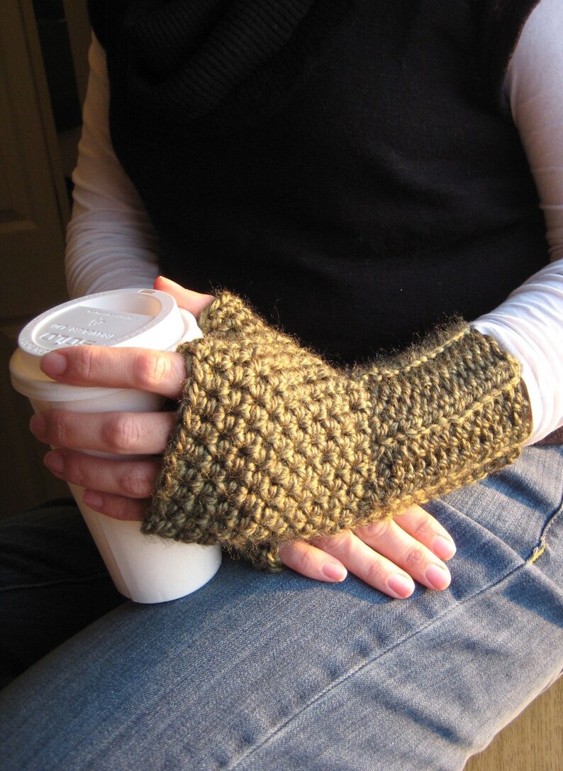 Frostless Fingerless Mitts Crochet PATTERN EASY image 2