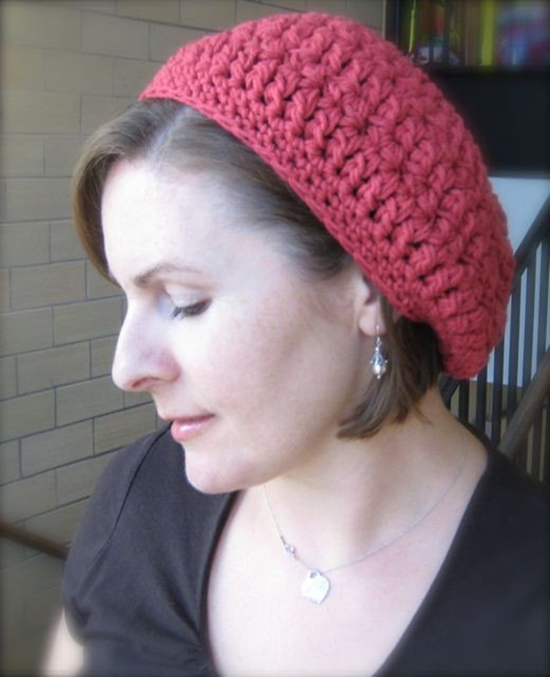 Slightly Slouchy City Tam CROCHET PATTERN Fall Easy Gift image 2