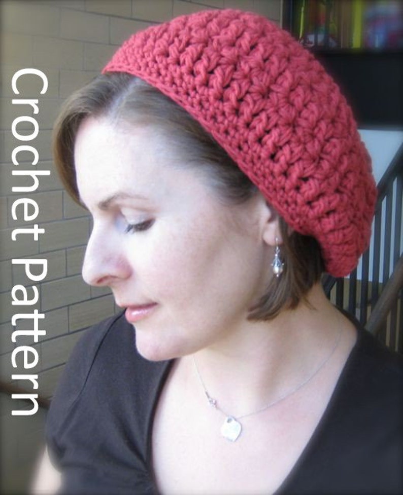 Slightly Slouchy City Tam CROCHET PATTERN Fall Easy Gift image 1