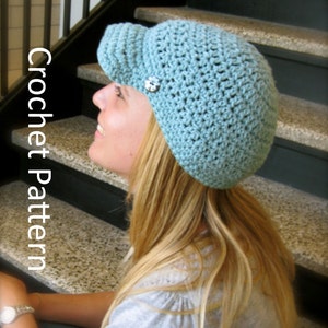 Your Other Favorite Cap Easy Crochet Fall Hat PATTERN Brim Visor GIFT image 1