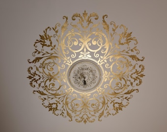 Baroque Ceiling Stencil – Elegant Single Layer Wall Decor (Digital File)