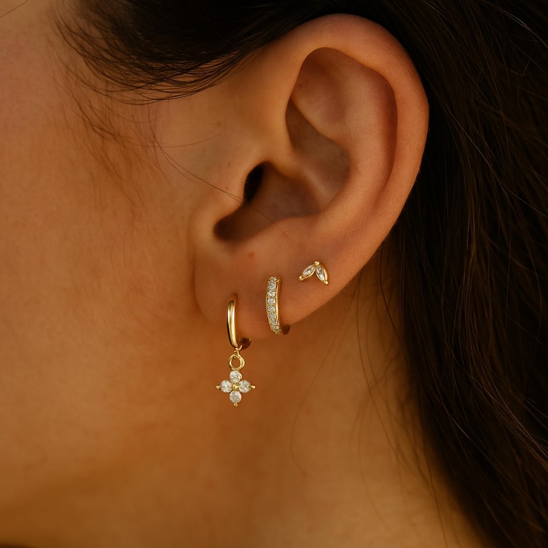 Gold Hoop and Stud Earring Set – Minimalist Hypoallergenic Earrings ...