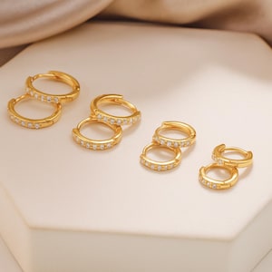 Boucles d&#39;oreilles Huggie en or, Boucle d&#39;oreille Helix, Créoles en argent, Créoles en or, Créoles Huggie, Boucles d&#39;oreilles en argent sterling, Boucles d&#39;oreilles Huggie, Cadeau