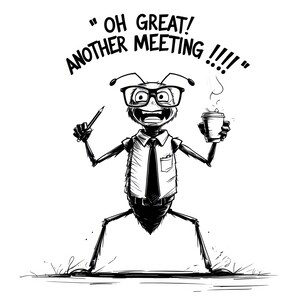 Office Worker Ant Funny Office Tee - Oh Great! Another Meeting!, Soft Shirt, Employee Gift, Soft Apparel, Casual Wear, Gift for Coworkers