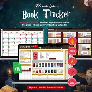 El mejor rastreador de libros: Hojas de cálculo de Google, Biblioteca digital personal, Hoja de cálculo para diario de lectura, Amantes de los libros