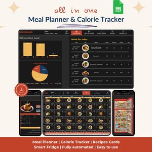 Wekelijkse maaltijdplanner | keukenopberger | dieetplanner