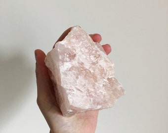 Rose Quartz Crystal - associated with Love, Friendship, Peace, Harmony - prettiest pastel pink tones Natural Stone Home Decor - Specimen R1