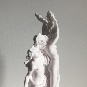 Apollo and Daphne Figurine Greek Mythology Inspired Statue White Alabaster Plaster Figure Classical Art Ornament, Alter / Home Decor image 5