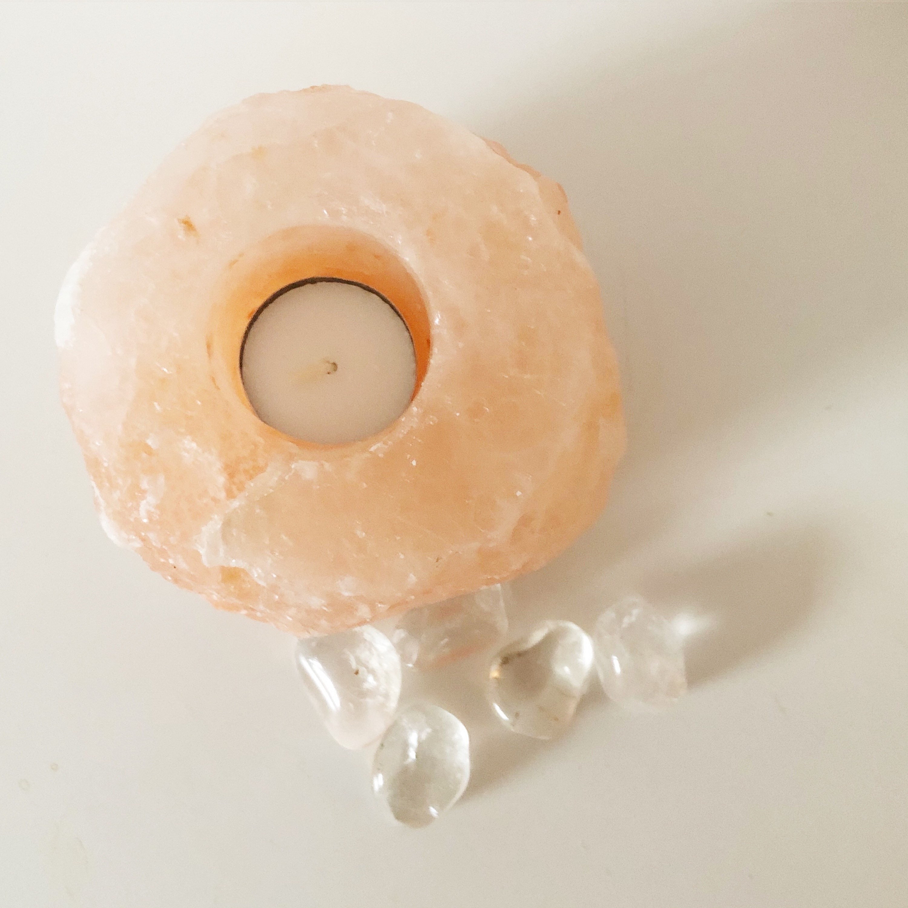 Himalayan Salt Crystal Candle Holder Associated With Clarity Etsy UK