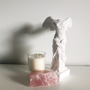 Victory Goddess Plaster Statue - Greek Nike Angel Winged Samothrace Figure - Alabaster White Ornament - Home Decor / Alter Accessories