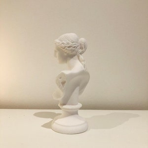 Venus De Milo Bust Figurine White Plaster Greek Aphrodite Goddess Ornament Classic Home Decor, Alter Accessories Classical Statue image 3