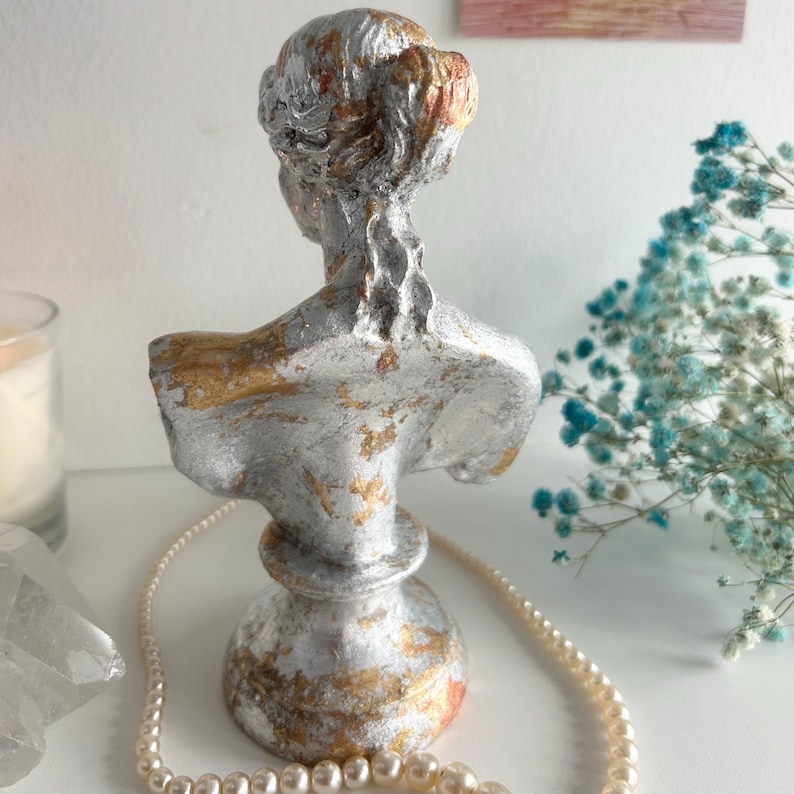 Plaster Venus De Milo Bust Figurine - Hand Gilded Metallic Finish ...