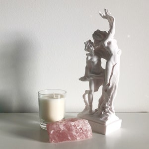 Apollo and Daphne Figurine Greek Mythology Inspired Statue White Alabaster Plaster Figure Classical Art Ornament, Alter / Home Decor image 1