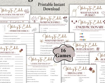 Lot de jeux nuit entre filles, jeux à imprimer Ladies Night, jeux de société inspirés des films des années 90, jeu amusant sur le thème Exhale