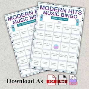 Canva music bingo template with customizable song titles
