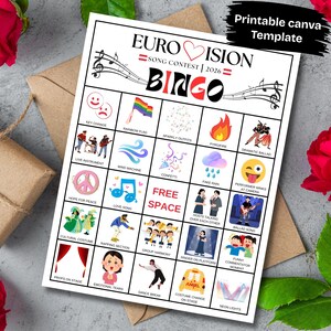 Ready to print bingo game card for party entertainment