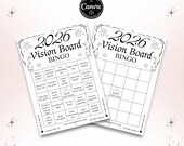 2026 Vision Board Bingo Canva Template, Printable New Year Goals Bingo Card, Resolution Manifestation Game, Instant Download