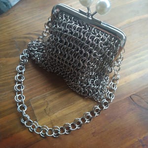 Chainmail Mini Handbag – Handmade Small Metal Purse – Gothic, Fantasy & Alt Style Accessory