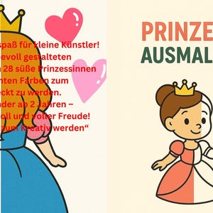 Princess coloring book with 28 magical coloring pages