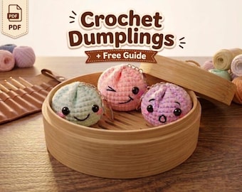 Crochet Dumpling Keychain Pattern | Kawaii Amigurumi PDF Download