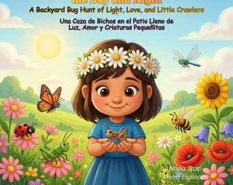 Libro bilingue inglese-spagnolo: Elena's Backyard Bug Hunt per bambini piccoli