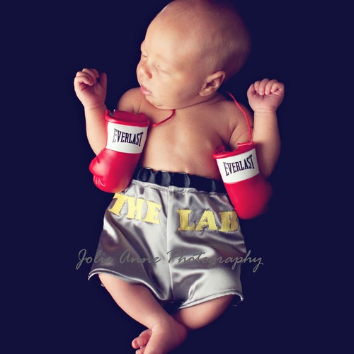 Crochet Baby Boxing Outfit Boxing Trunks Newborn Boxing Etsy