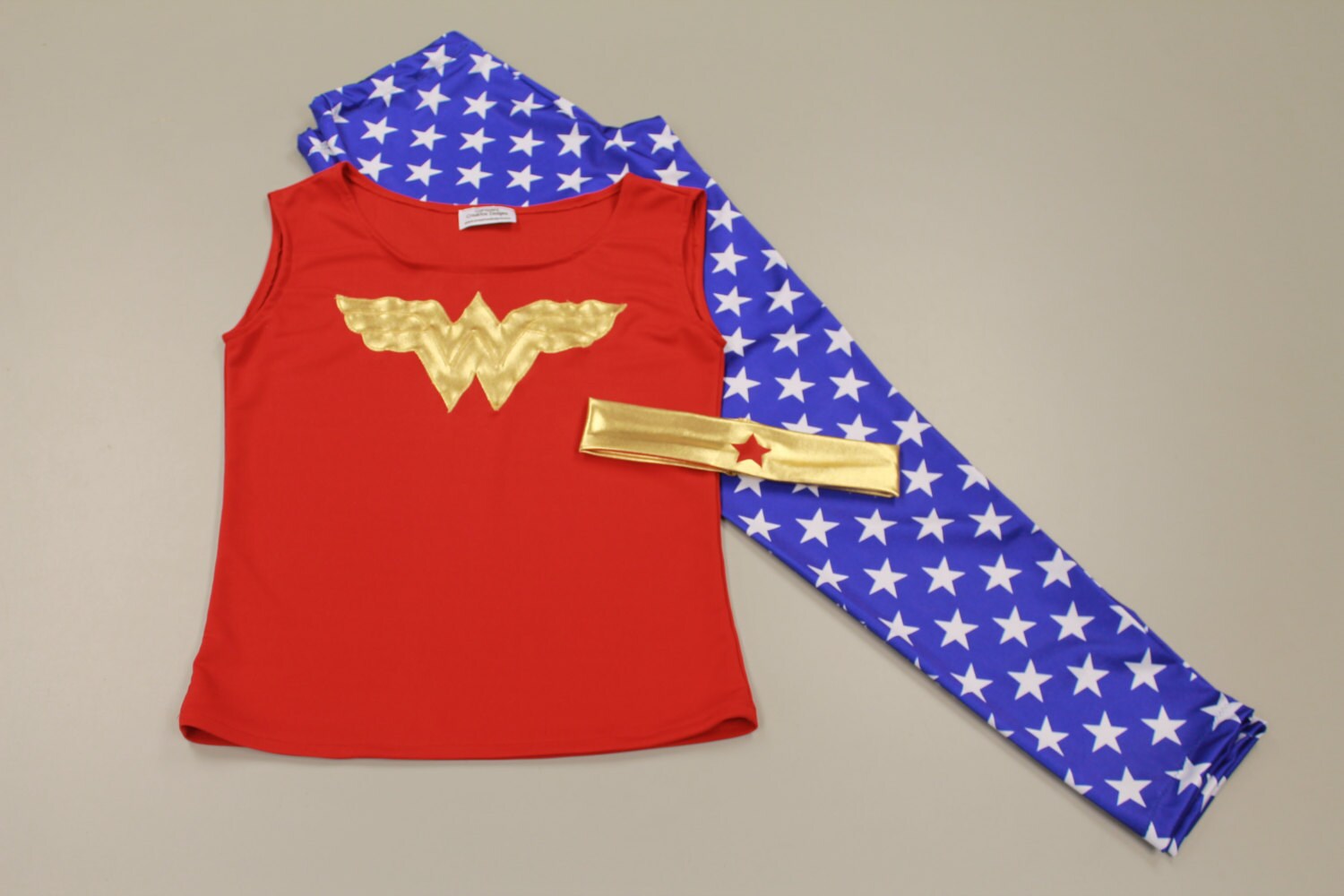 Ladies Wonder Woman Workout Outfit Gym Wear Ladies