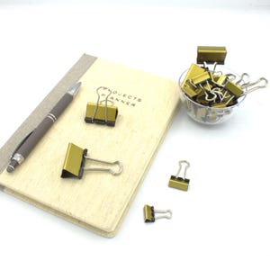 Gold Matte Binder Clips
