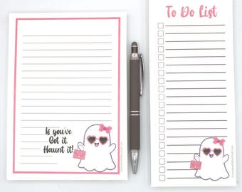Halloween Pink Ghost Notepads