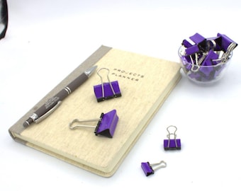Purple Binder Clips