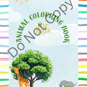 Kids Coloring Book | 12 Animal Pages | Children’s Activity Book | Digital Coloring Pages Printable