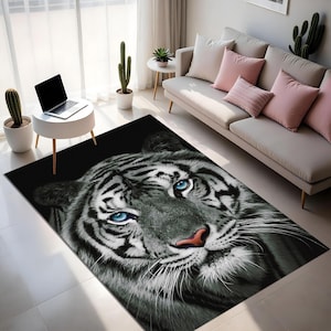 Tiger Rug,Modern Rug,Unique Rug,Custom Rug,Area Rugs,Living Room Rug,Tiger soft rug,tiger print rug