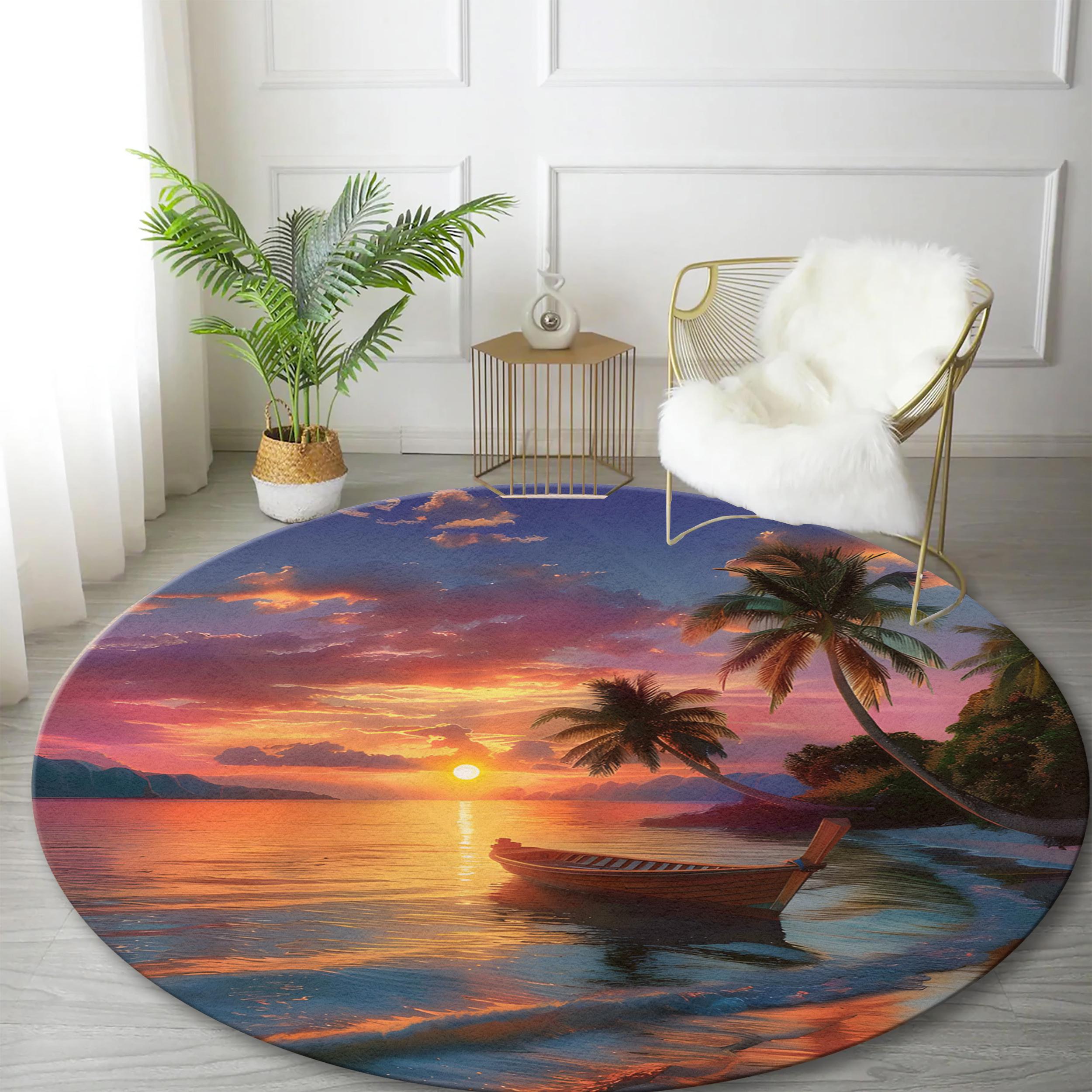 ラグ・カーペット round beach rug ラグ・カーペット round beach rug 71DWHF1ONaL._UF894,1000_QL80_.jpg