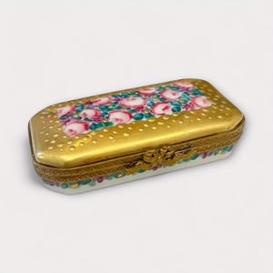Vintage French Limoges Hand-Painted Collectible Porcelain Box