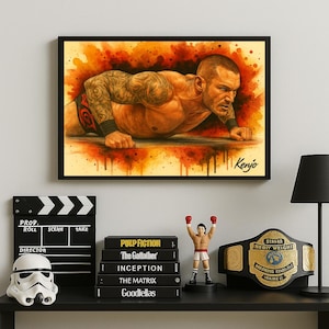 Randy Orton WWE Poster | Wrestling Art | The Viper R K O | Glossy Wall Printed Poster for Wrestling Fans | Kenjo Art