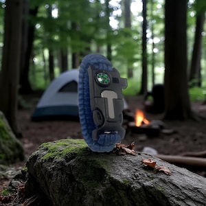 Paracord Survival Bracelet with Compass, Whistle & Firestarter - Outdoor Gear